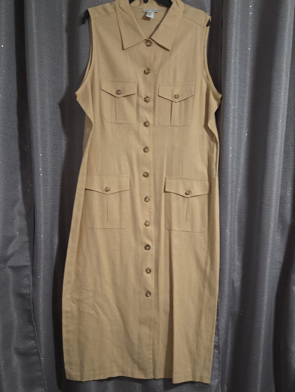 Vintage and Rare Avenue Sleeveless Utility Shirt Dress